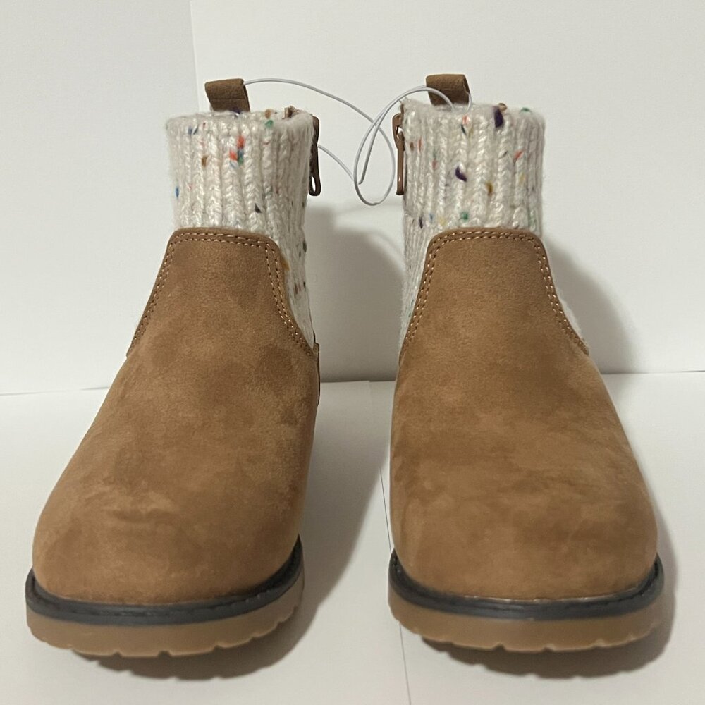 NWT Toddler Girls Cat & Jack Cognac Emmaline Zipper Boots